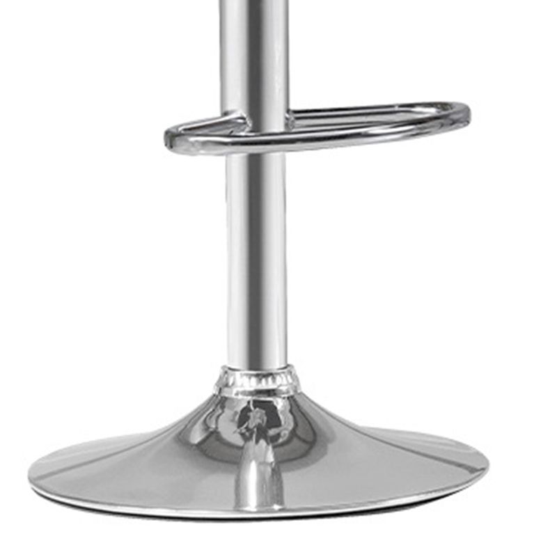 Scandinavian Metal Stool Upholstered Seat Counter Stool in Matte Finish