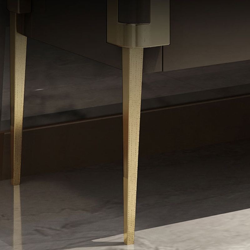 Contemporary Buffet Sideboard Stone Side Board with Cabinets