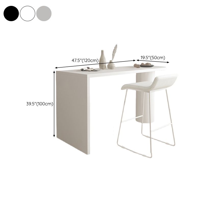 Modern Solid Wood Bar Table Dining Table for Kitchen Living Room
