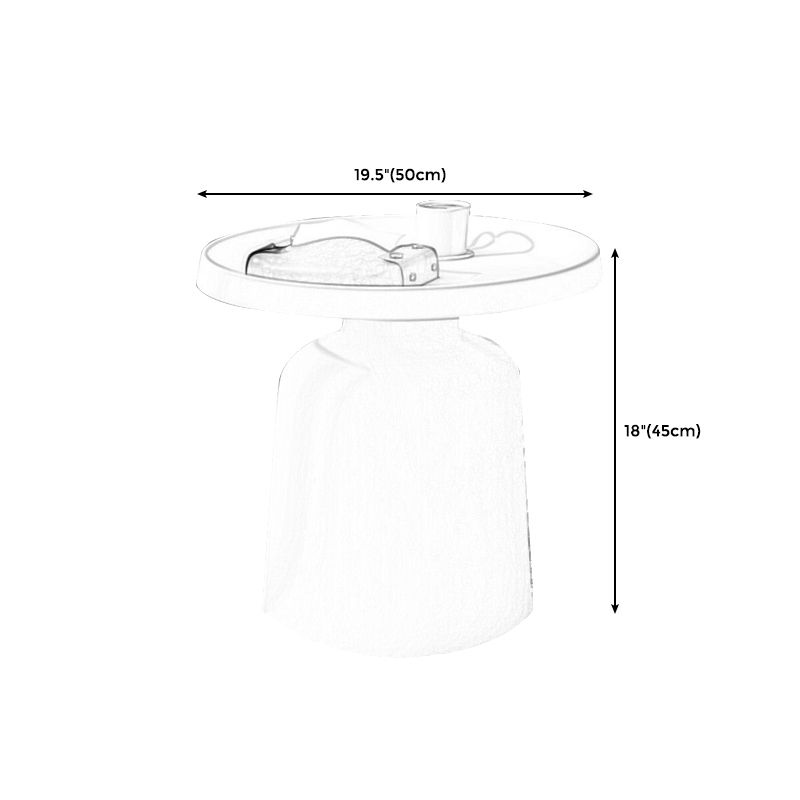 Black/White Pedestal Coffee Table Modern Marble Cocktail Table for Room