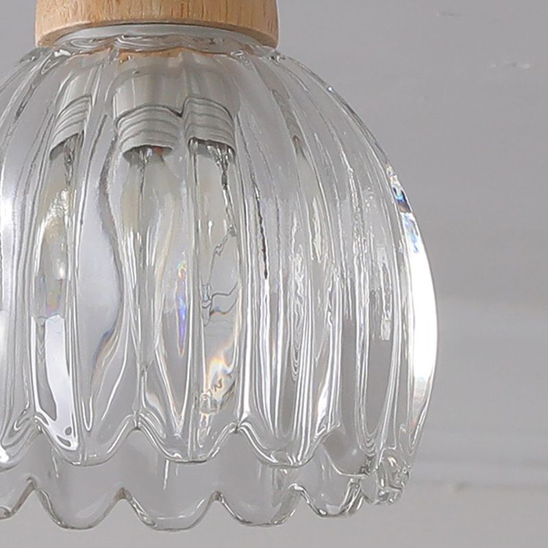Modern Simple Wooden Ceiling Light Bell Shape Ceiling Lamp for Bedroom
