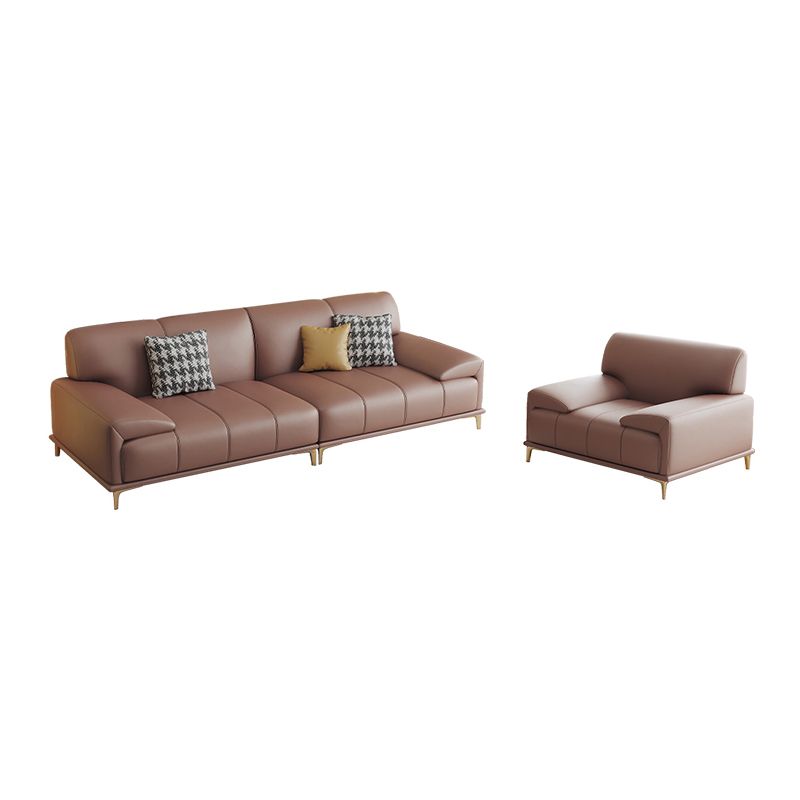 Pillow Top Arm Farmhouse Seating Dark Brown Living Room Settee