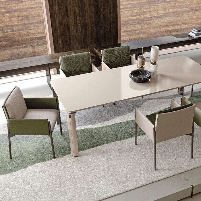 Chaise de salle à manger contemporaine en simili cuir, finition mate, dossier solide, fauteuil de salle à manger