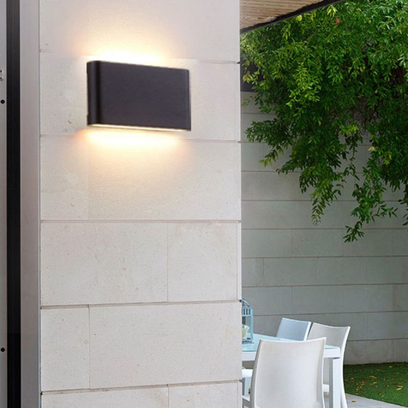 Square Shape Metal Wall Sconce Modern Style 2-Light Wall Mounted Lighting