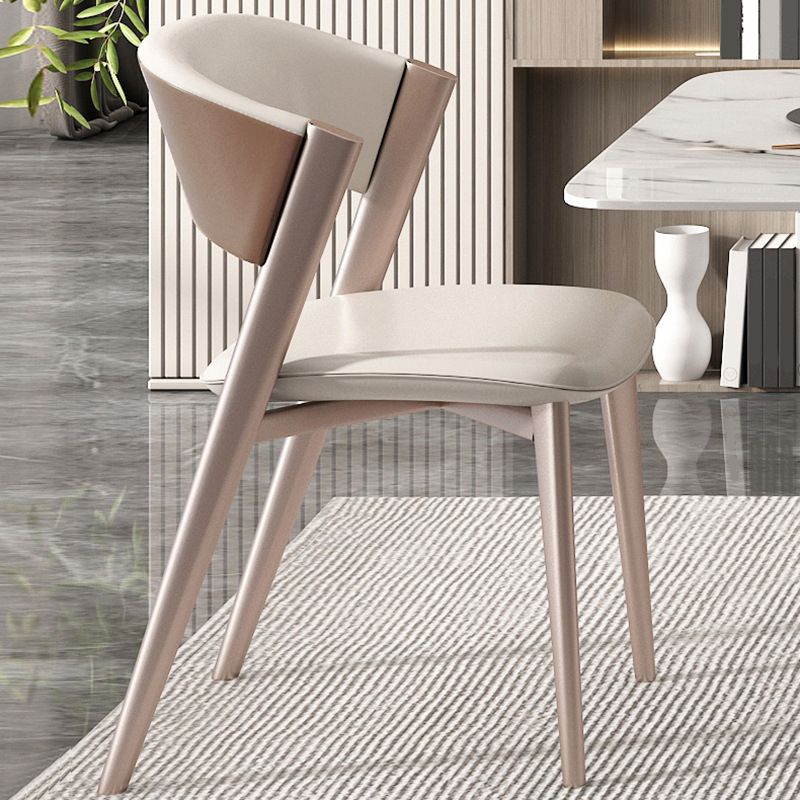 Modern Side Chair Metal Open Back Dining Room Chair for Brasserie
