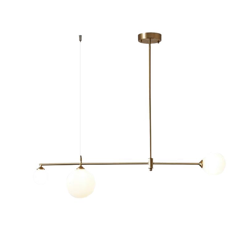 Glass Linear Hanging Lamp Kit Modern Hanging Island Lights for Dining Room