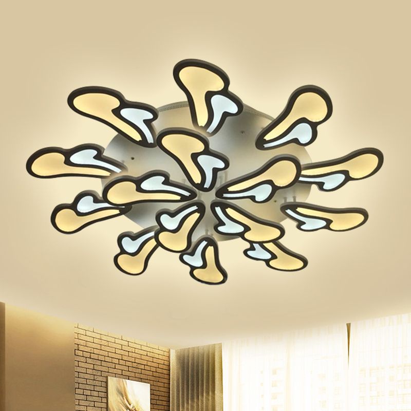Weiße Blumendecke Licht Modernismus LED Acryl Semi Flush Mount in warm/weiß/natürliches Licht