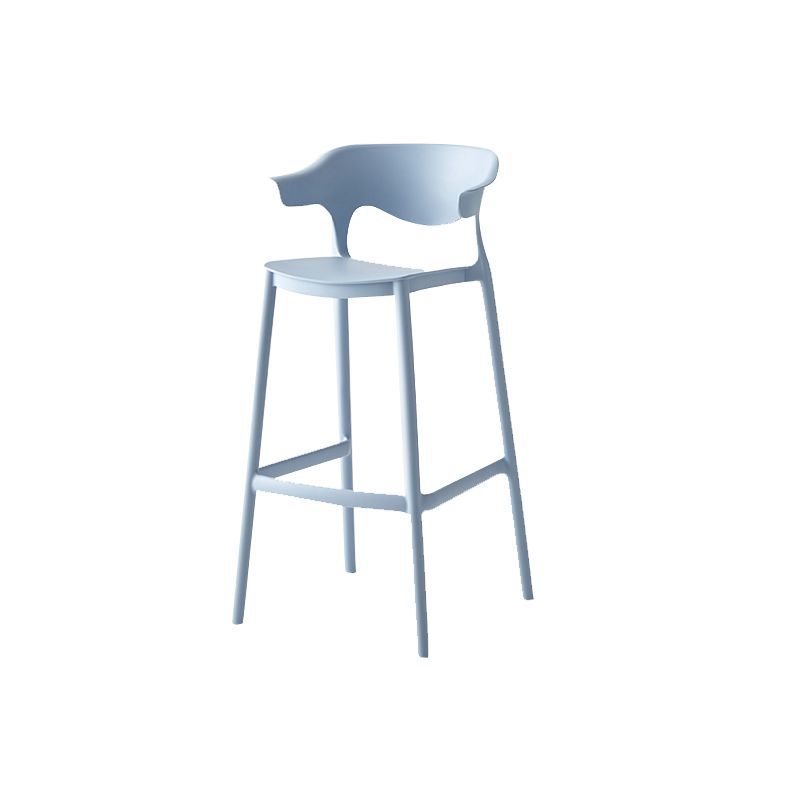 Indoor Plastic Armless Bar Height Stool Industrial Stackable Low Back Bar Stool