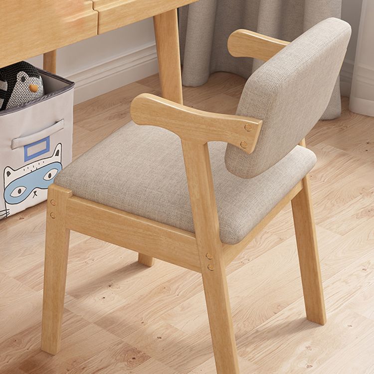 Chaise latéral en bois contemporain avec bras ouvert à l'arrière pour salle à manger pour la maison