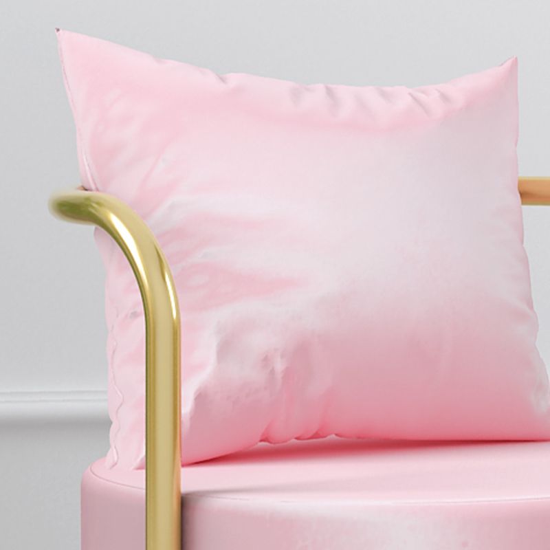 Glam Velvet Arm Dining Chairs Metal Dining Chair for Home Use