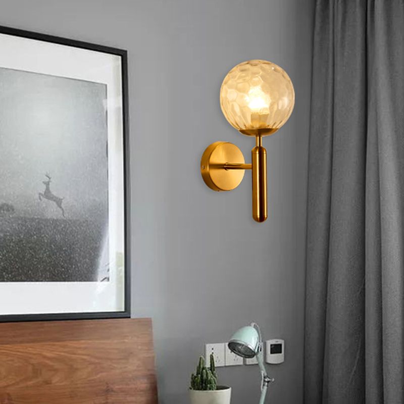 Modern Style Ball Wall Mounted Lamps Glass 1 Light Wall Sconces
