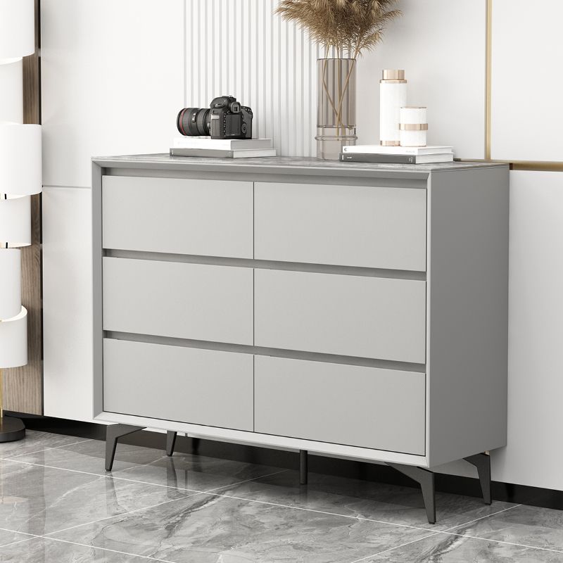 15.6-inch Width Modern Storage Chest Stone Dresser with 3/6 Drawers