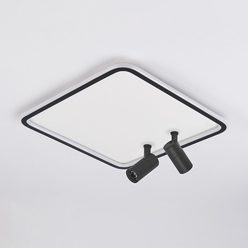 Voyant moderne LED Ultra-slim Square Flush Mount Ceiling Light Bedroom Light Restaurant Light in Nordic Style