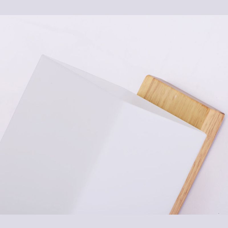 Japanese Style Wooden Bedside Wall Lamp 1 Head Glass lampshade Hotel Aisle Lamp