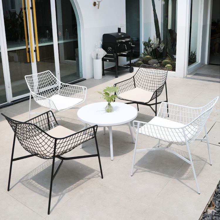 Industrial Matte Finish Finish End Table Metal Water Resistant Side Table