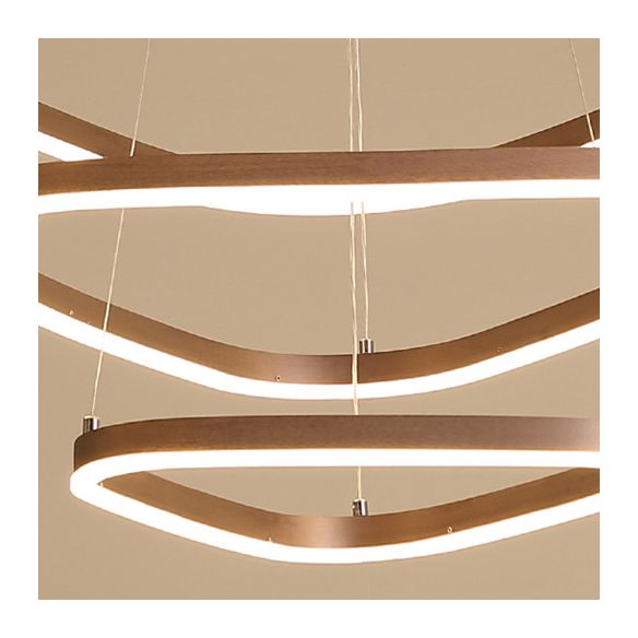 Acrylic Triangle LED Drop Pendant Contemporary 2/3/4-Light Ceiling Chandelier in Warm/White Light