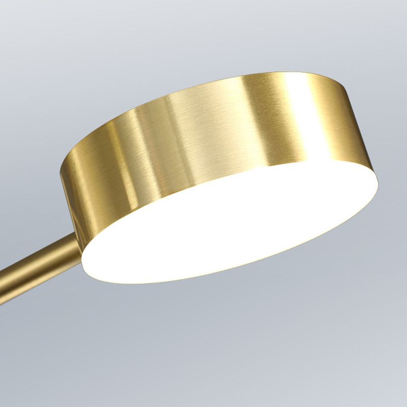 Gold Starburst Pendant Lighting Fixture Simple Style LED Metal Chandelier Pendant Light