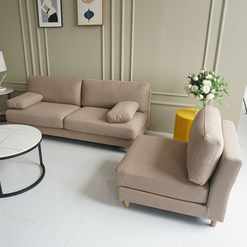 Contemporary Cushions Pillow Top Arm Stationary Living Room Sofa