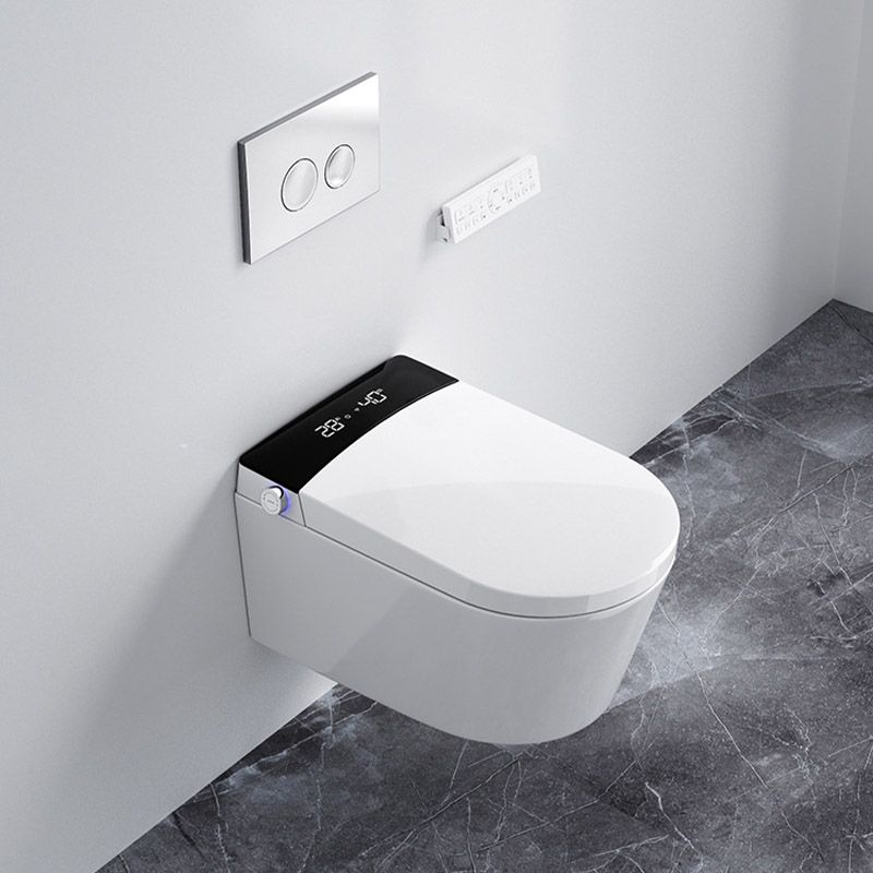 Contemporary 1-Piece Toilet Wall-mount Urine Toilet with Slow Close Seat for Washroom