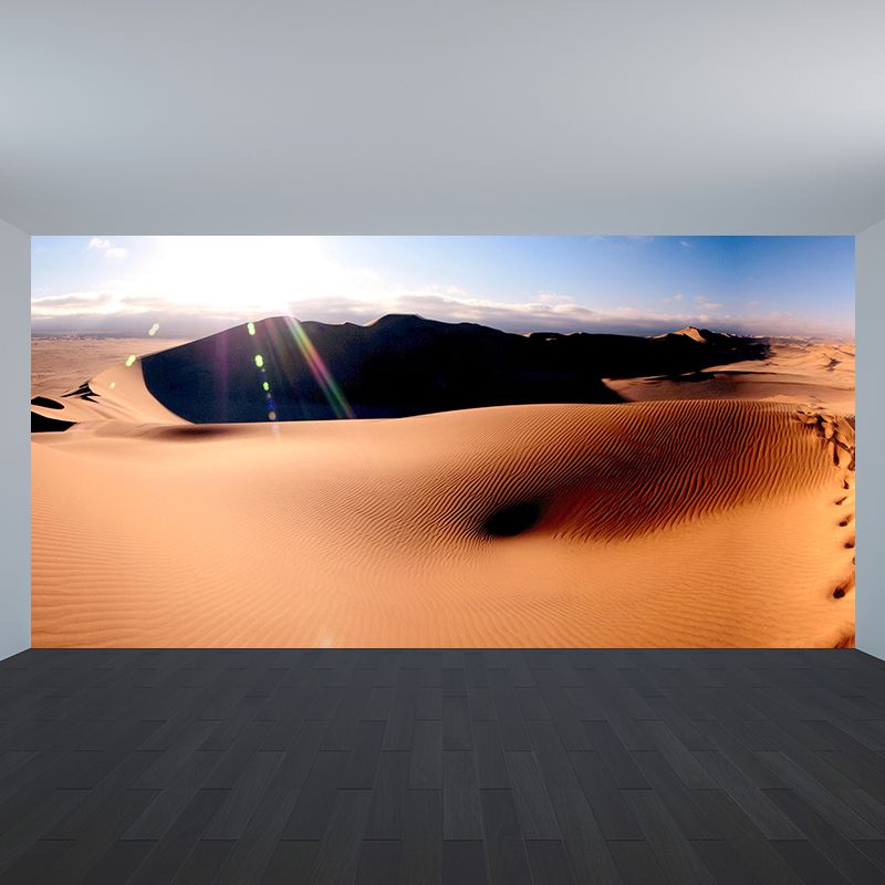 Photography Mural with Namibia's Desert Moisture Resistant Modern Style Bathroom Wall Art