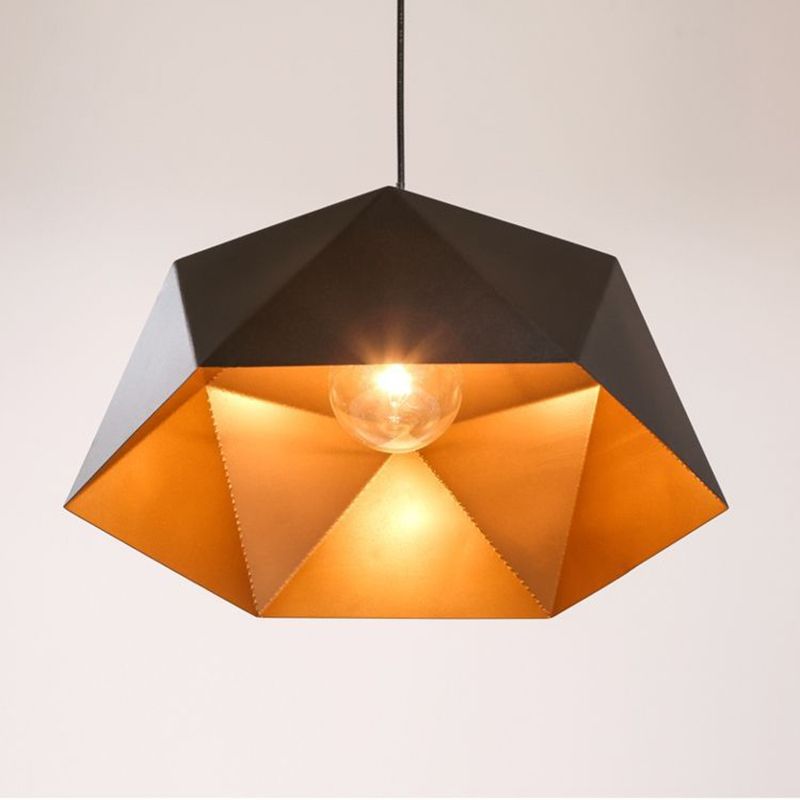 Ciotola illuminazione appesa in stile industriale metallo 1 lampada a sospensione leggera per letto
