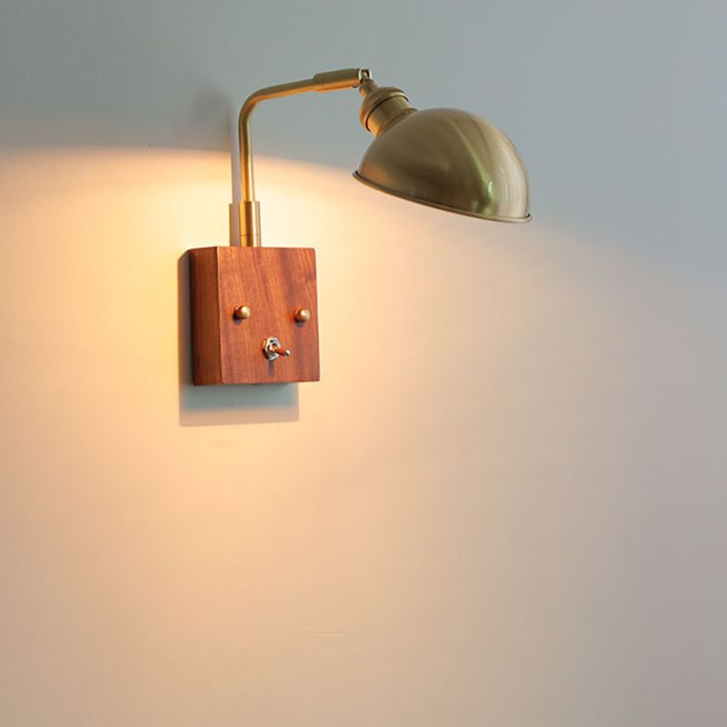 Modern Metal Shade Wall Lighting Fixtures 1-Light Wall Lamp for Living Room