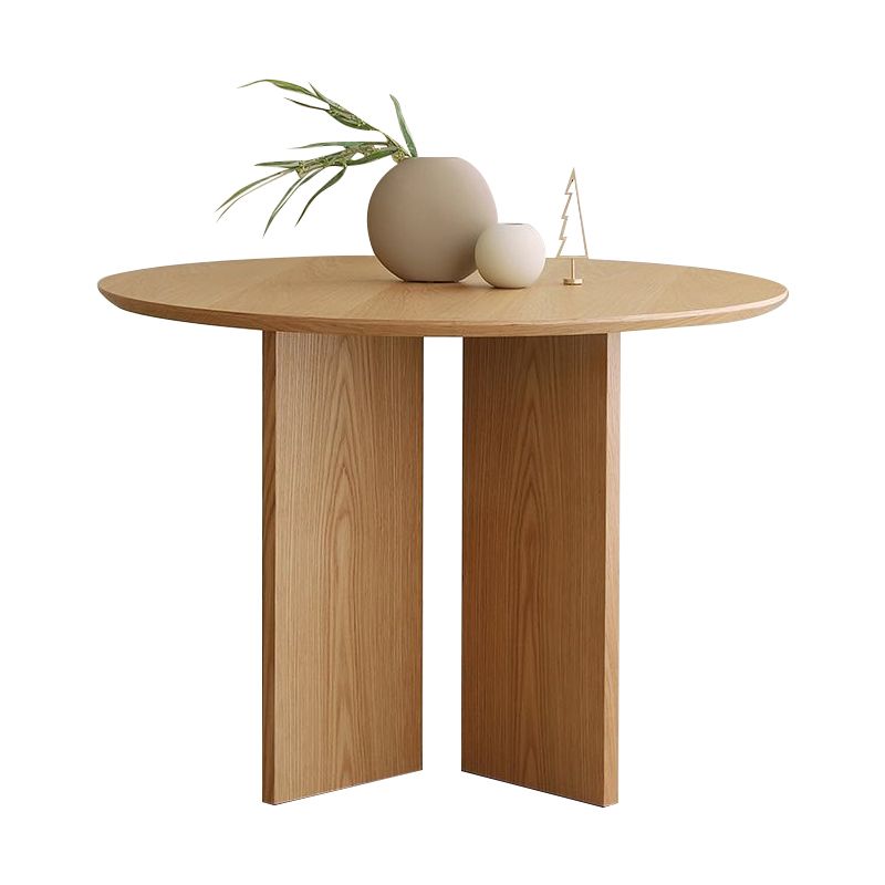 Contemporary Round Dining Table Pine Solid Wood Furniture for Dining Room