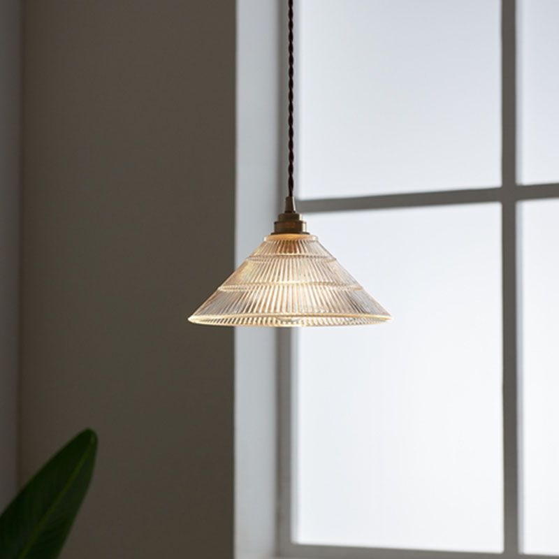 Glass Vintage Pendant Light 1-Light Hanging Ceiling Light for Dining Room