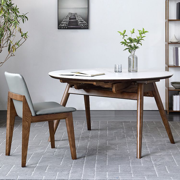 Modern Style Sintered Stone Dining Set Wood 1/2/4/5/7 Pieces Dining Set for Dining Areas