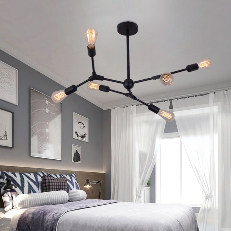 Lampadario per camera da letto 6/8/9 LUCI CON IMPOSTO MODERNISTA MODERNISTA MODERNISTA METTAGLIA