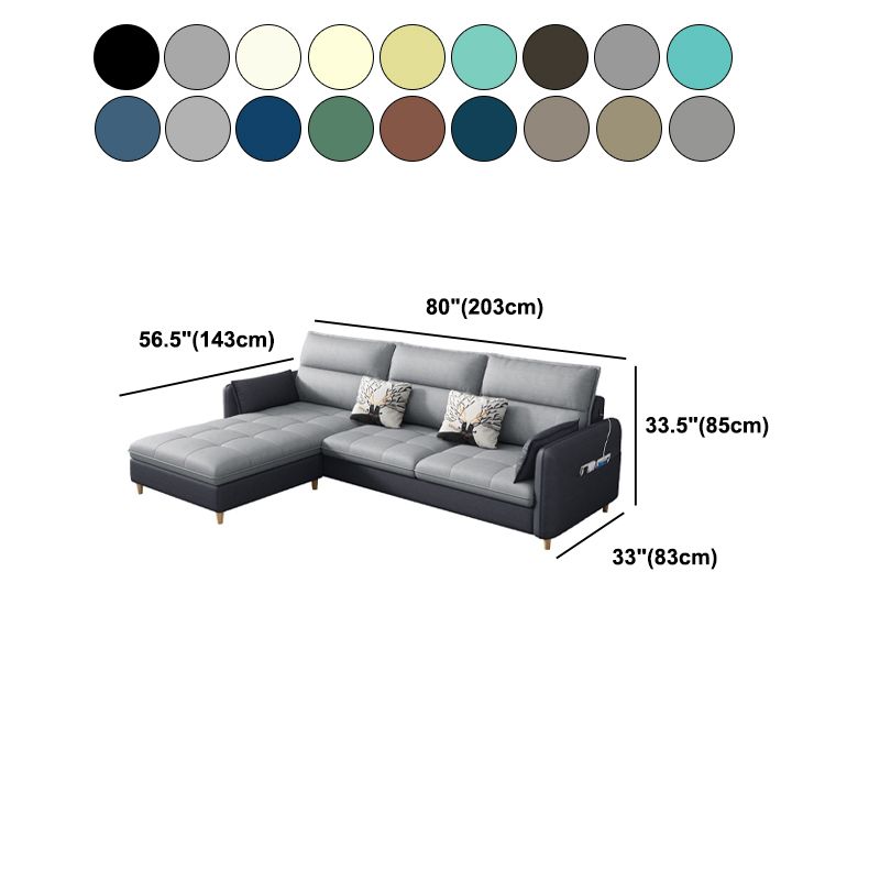 Mid Century Modern 3-seater Sofa Faux Leather/Fabric Square Arm Sofa
