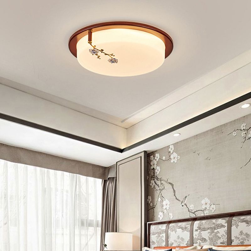 Weiße geometrische Deckenleuchte, minimalistische Acryl-LED-Einbauleuchte mit Keramikrosette