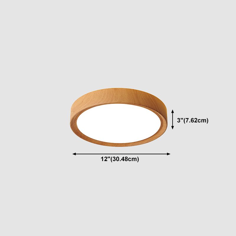 Luces de techo empotradas redondas Iluminación empotrada LED de madera para dormitorio