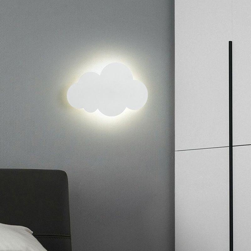 1-Light Cloud Sconce Light Kids Metal Sconce Light Fixture for Bedroom