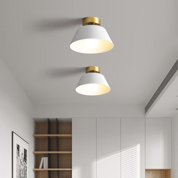 Iron 1 - Light Flush Mount Ceiling Lights Geometric Ceiling Flush in Black / White