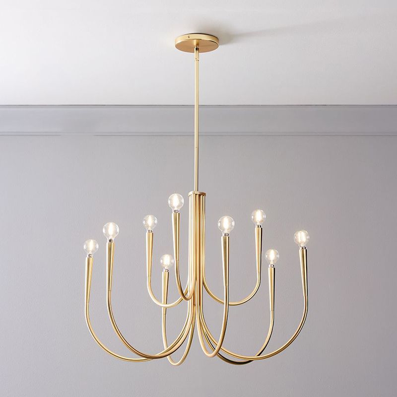 Designer Candle Chandelier Light Fixture Multi-Head Chandelier Pendant Light for Living Room