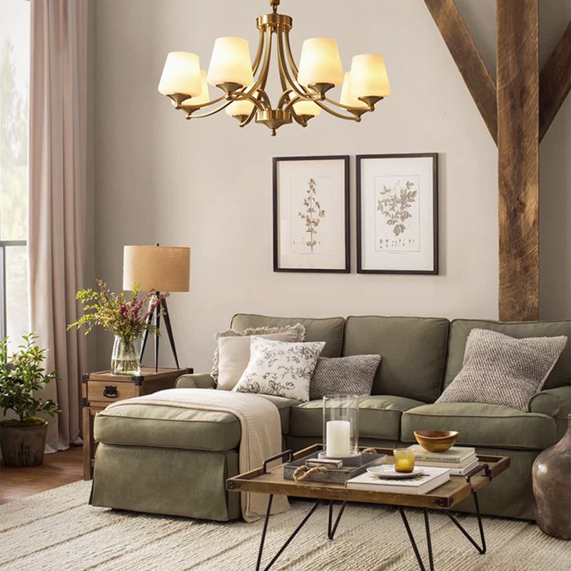 Starburst Frosted Glass Chandelier Pendant Light Antique Living Room Chandelier Lighting