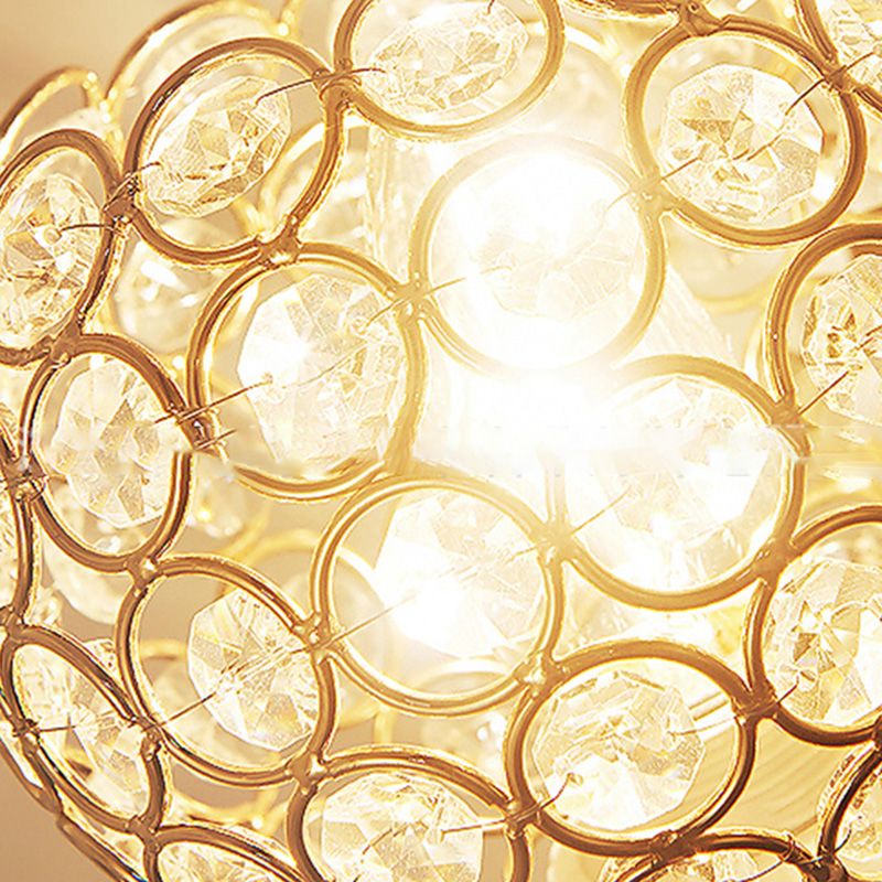 Gouden kristallen kogelwand SCONCE LICHTING Minimalistisch 1-licht muur gemonteerd licht voor woonkamer