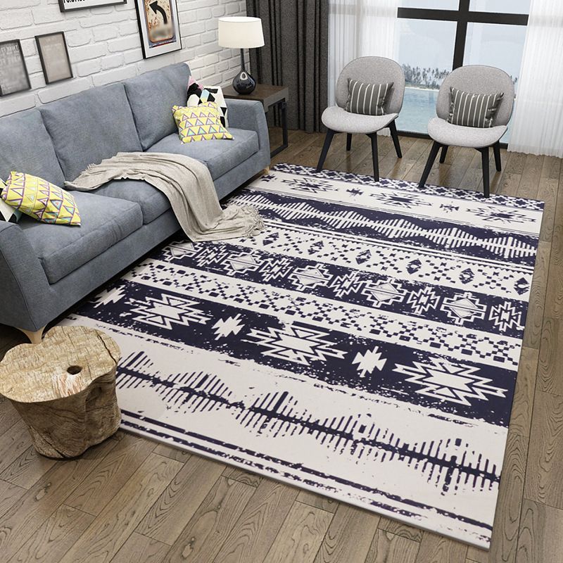 Boho woonkamer tapijt multi-kleuren geo geo geprinte gebied tapijt synthetisch vlekbestendige wasbaar niet-slip tapijt