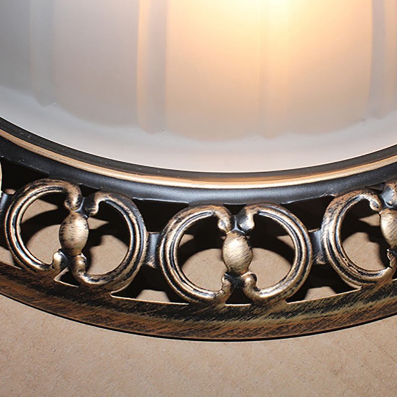 Tradizionale Flush Mount Massimale Light Bowl Massimale Flush Monte Light con vetro Shade