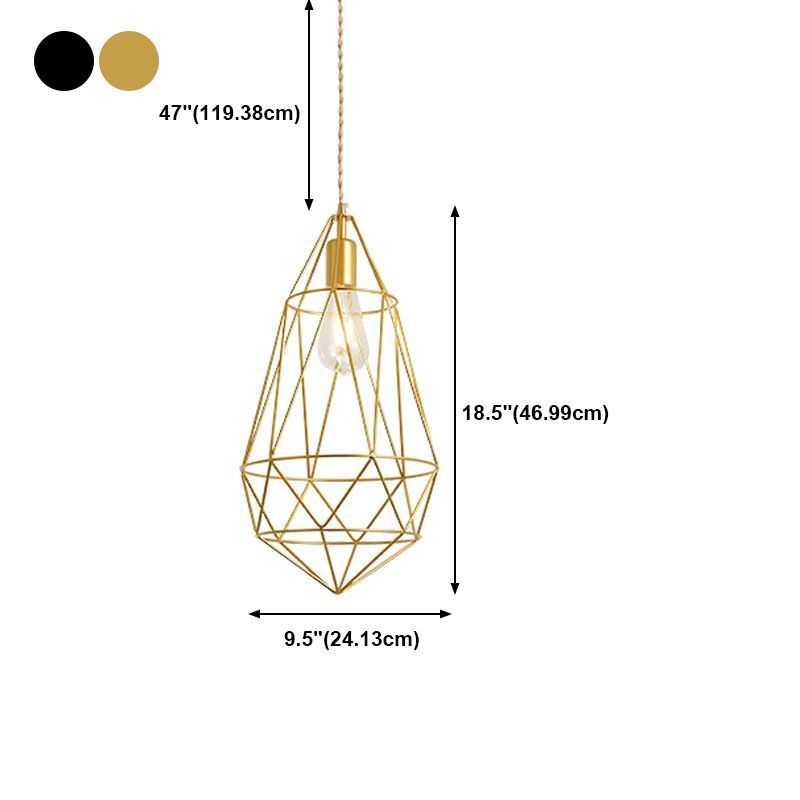 Luz de colgante geométrico Metal de estilo moderno 1 Kit de luz colgante de luz