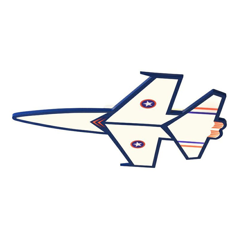 Vliegtuig Gevormde Acryl Flush Mount Verlichting Kids Style Blue LED Flush Mount voor Nursery