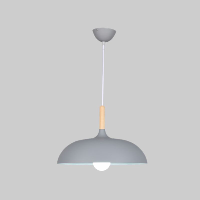 Pot Cover Forme Hanging Lighting Modern Style Metal 1-Light Pendant le restaurant