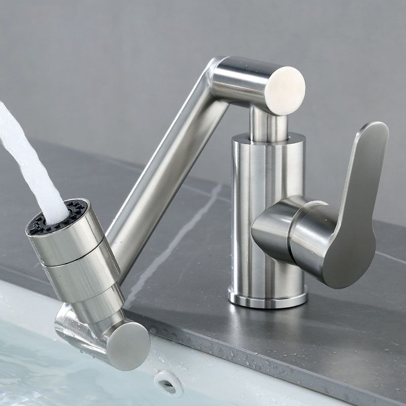 Modern Rotatable One Handle Deck Mounted Pot Filler Stainless Steel Profile Filler