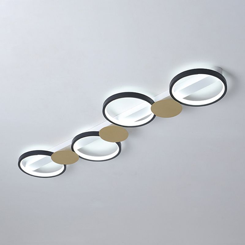 Contemporary Round Ceiling Lamp LED Flush Mount Ceiling Light with Acrylic Shade