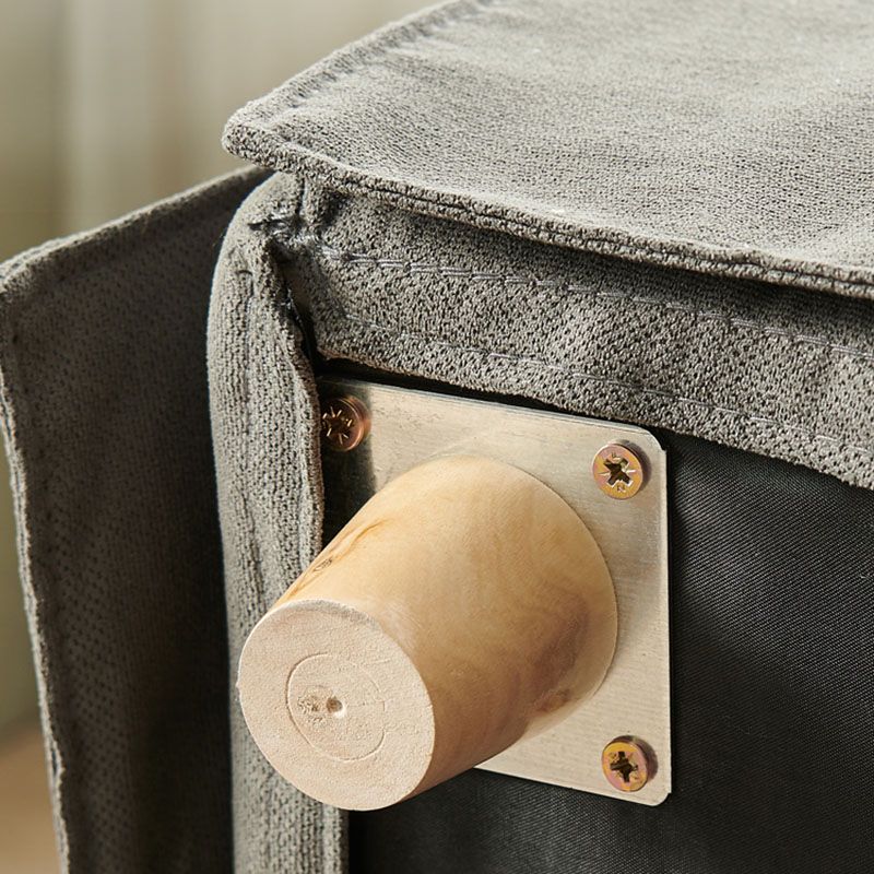 39.37" H Contemporary Cotton Blend Square Arm Loveseat with 2 Pillows