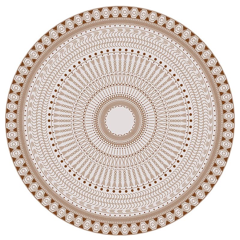 White Bedroom Area Carpet Bohemian Americana Pattern Rug Polyester Washable Rug