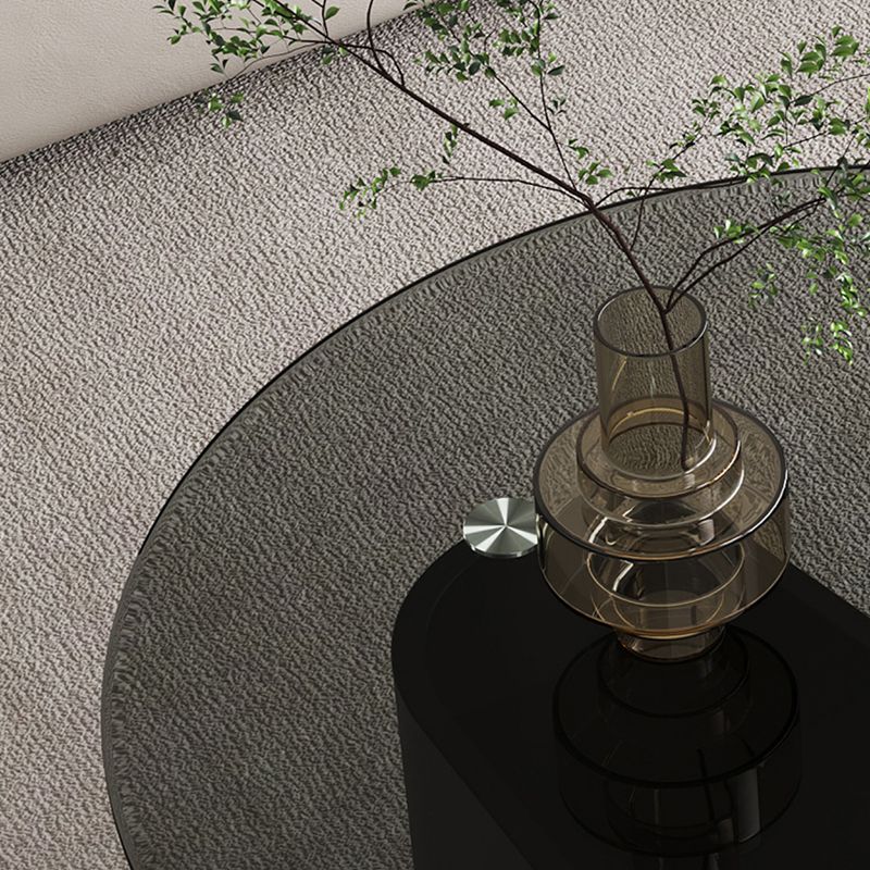 Modern Abstract Coffee Table Glass Wood Coffee Cocktail Table