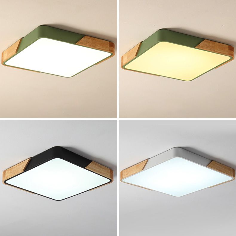 Modern Macaroon Geometric LED Massimale Lampada Ferro 1 Light Flush Mount per Bedroom