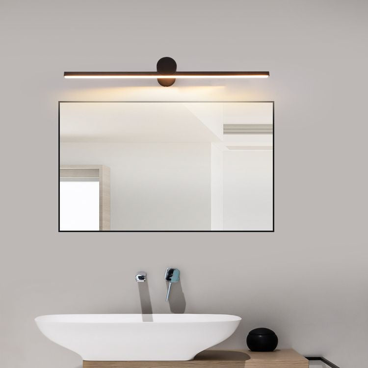 Modern Minimalist Style Linear LED Bathroom Vanity Light Fixtures Metal Vanity Wall Light Fixtures in Black Finish